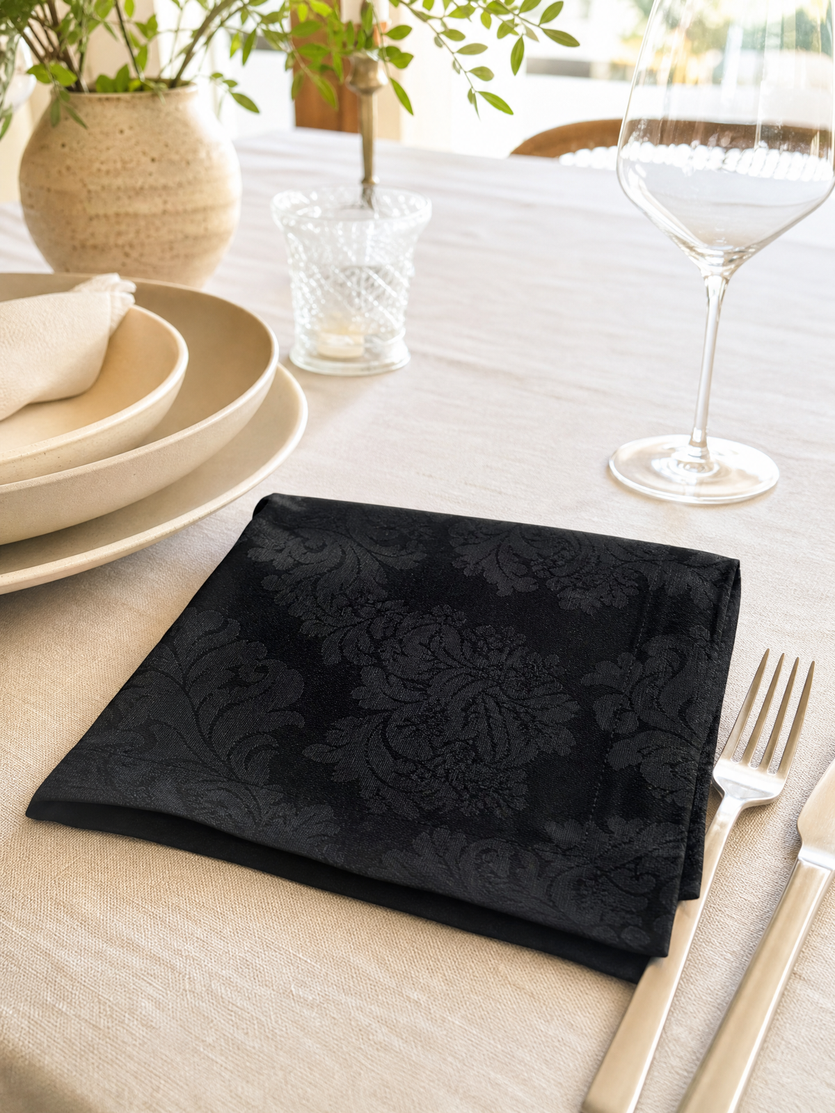 Nobre Servietten 4er-Set Preto
