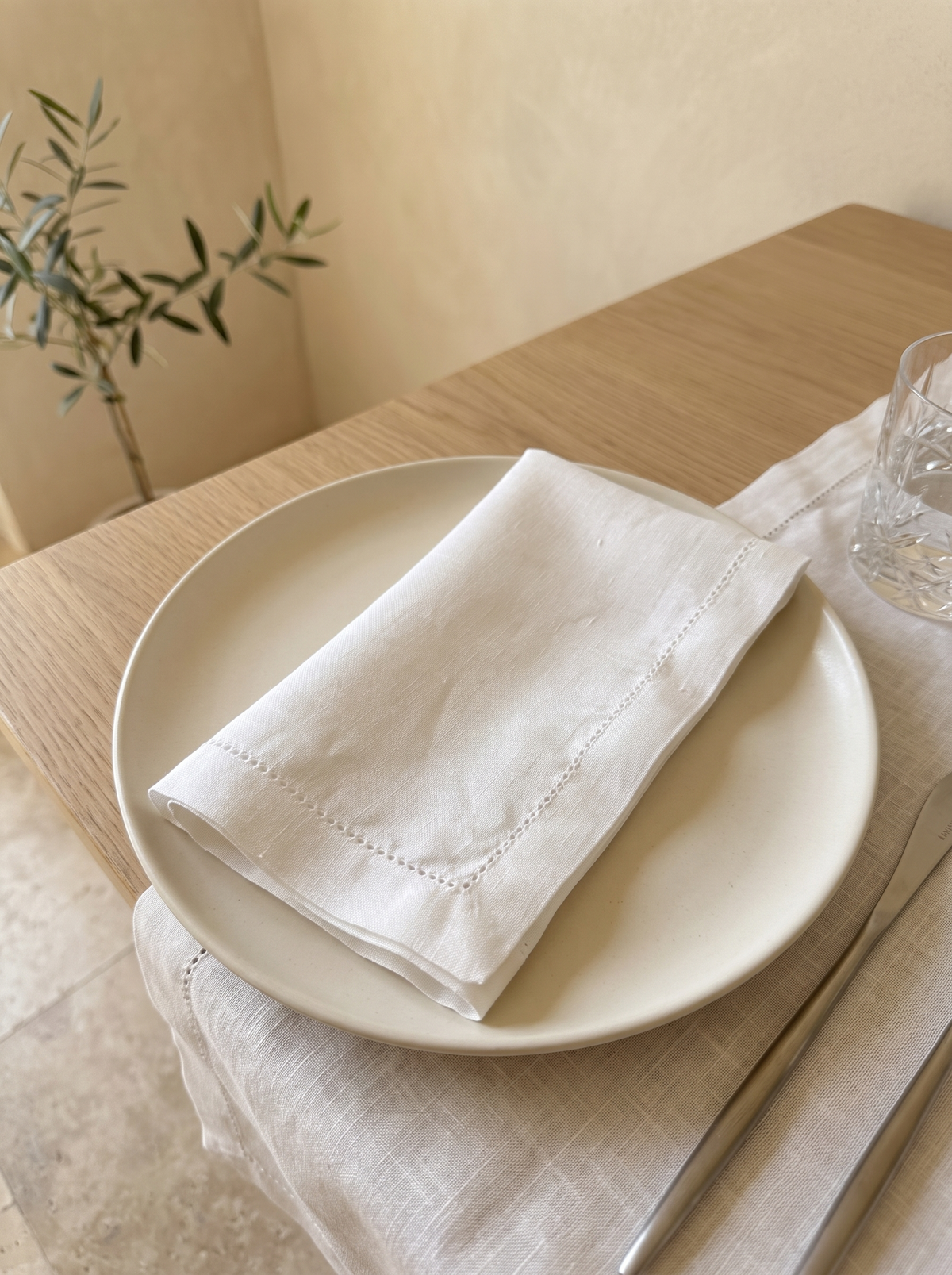 Terra Leinenservietten 4er-Set Branco