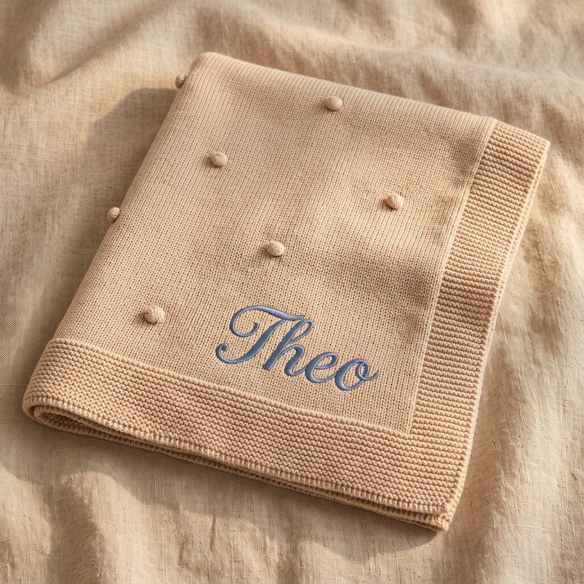 Personalisierte Babydecke mit Namen als Geburtsgeschenk für Mädchen und Jungen